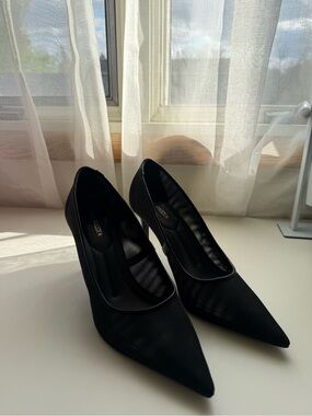 Steve Madden Black Nicoletta Mesh Pointed Toe Pump SZ 8